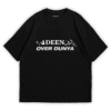 Deen Over Dunya Inspired Halal Graphic T-shirt by Ismail's | Halal Fashion! | Black Color
