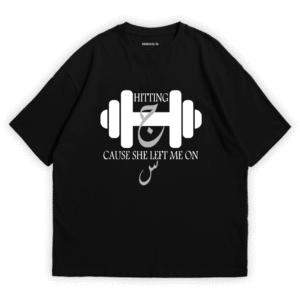 Gym Seeen, Funny Halal Graphic T-shirt by Ismail’s | Black Color