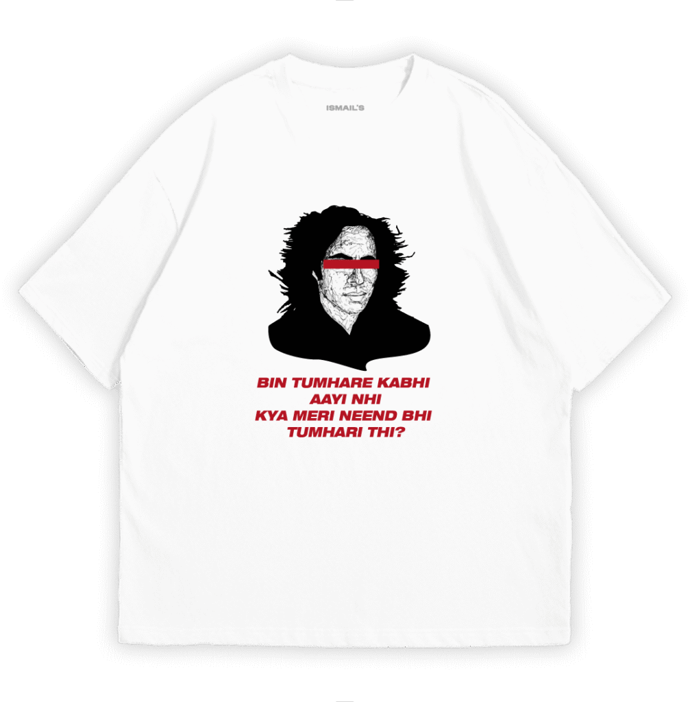 Jaun Elia Urdu Poetic T-shirt by Ismail's | White Color
