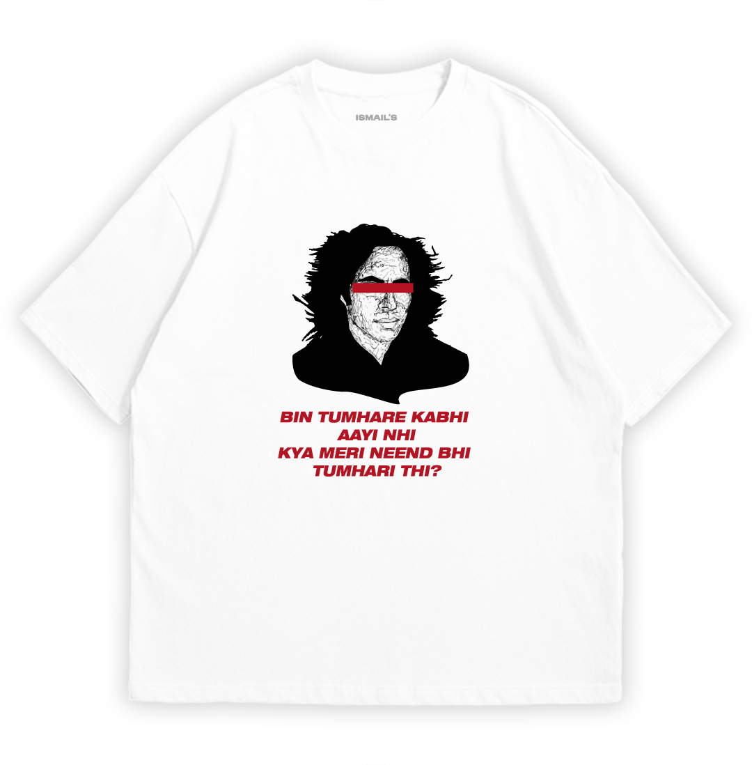 Jaun Elia Urdu Poetic T-shirt by Ismail's | White Color