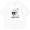 Meowslim, Funny Halal Graphic T-shirt by Ismail’s | White Color