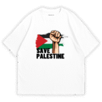 Save Palestine T-shirt By Ismail's | White Color