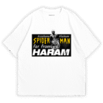 Spider-Man, Funny Halal Graphic T-shirt by Ismail’s | White Color