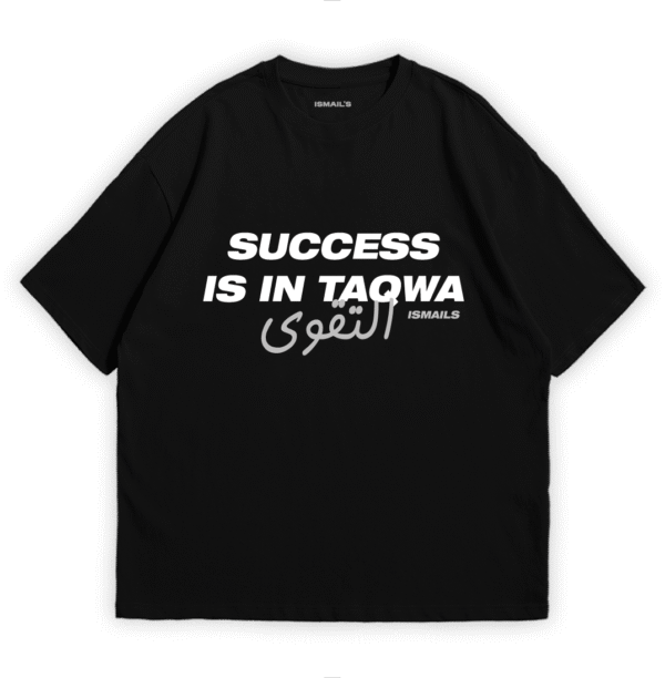 Success is in Taqwa’ T-shirt By Ismails | Black Color