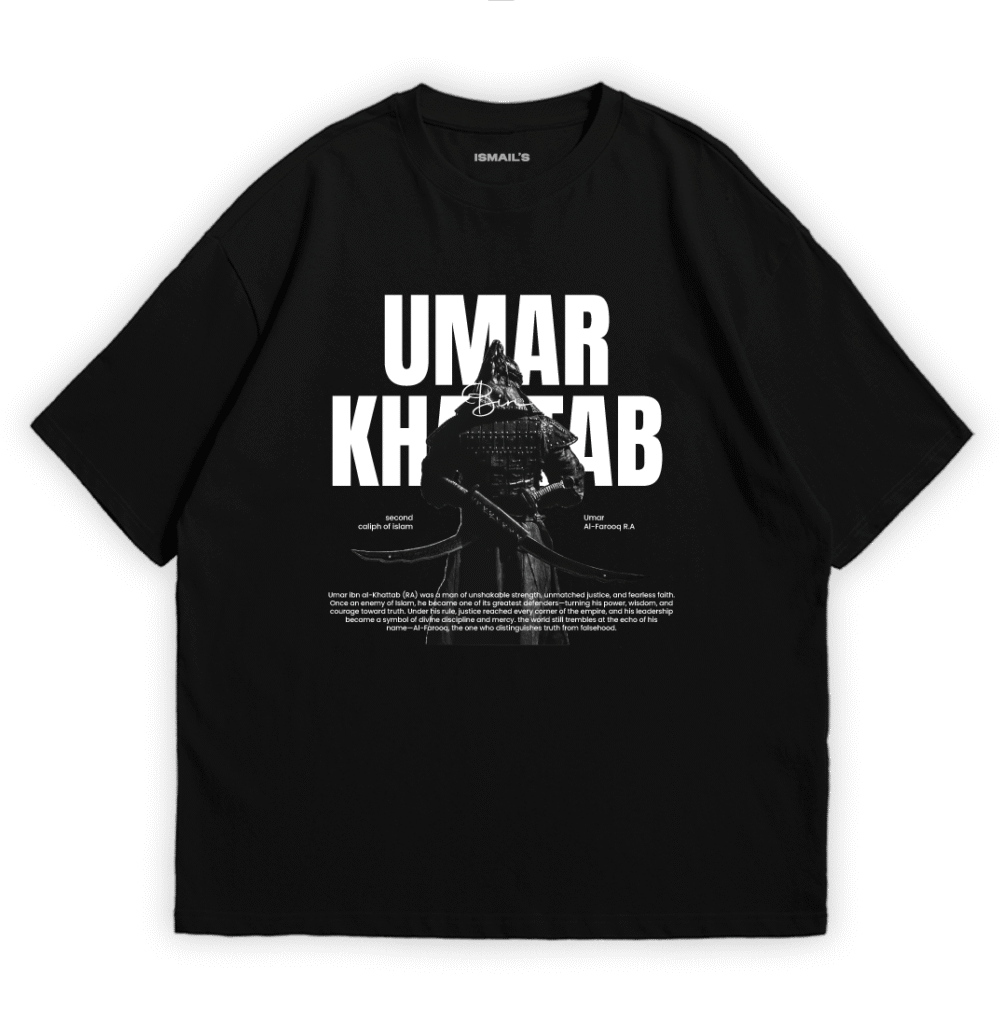 Umar Farooq (R.A.) T-shirt by Ismail's | Black Color