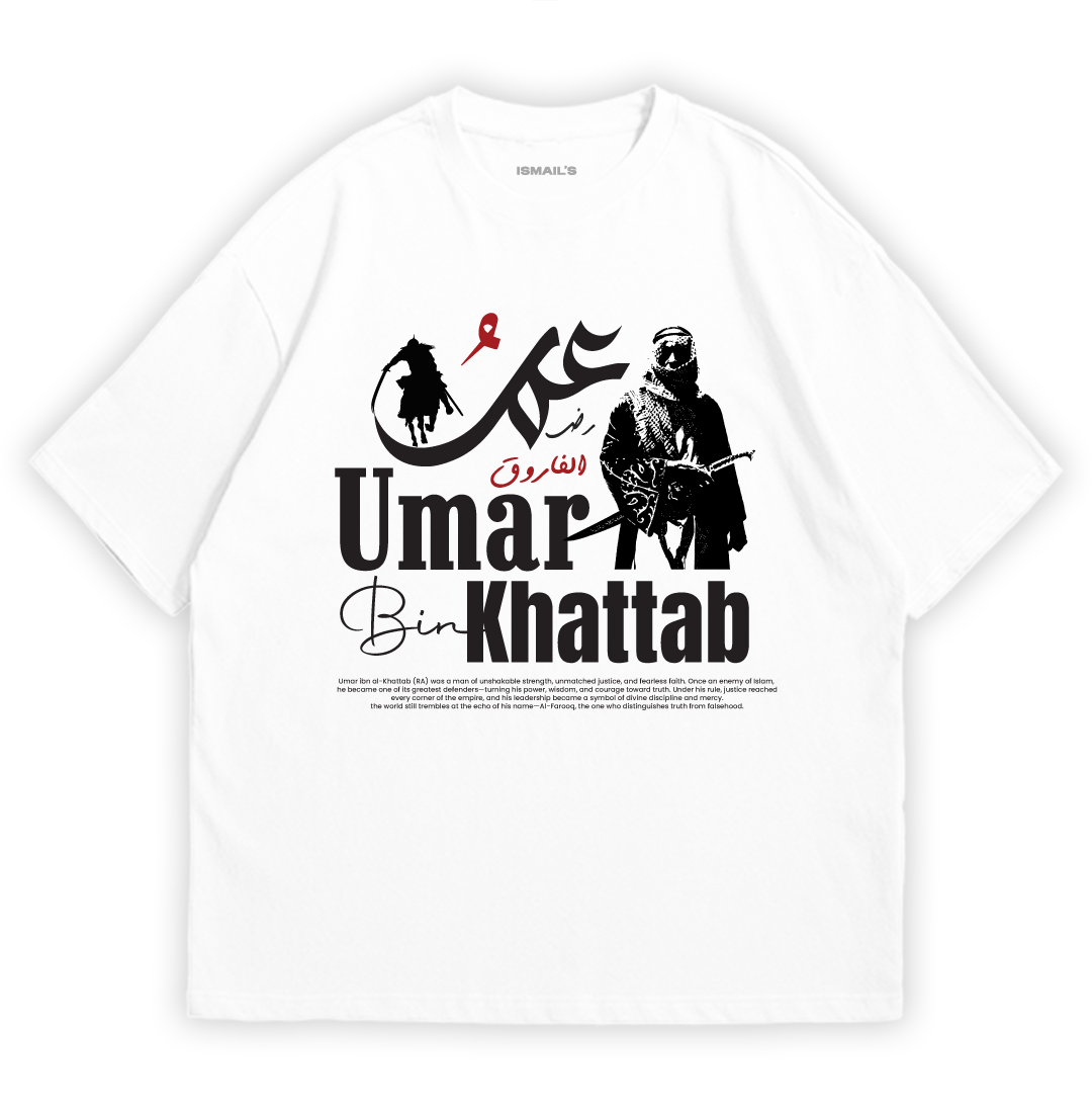 Umar bin Khattab (R.A.) T-shirt by Ismail's | White Color